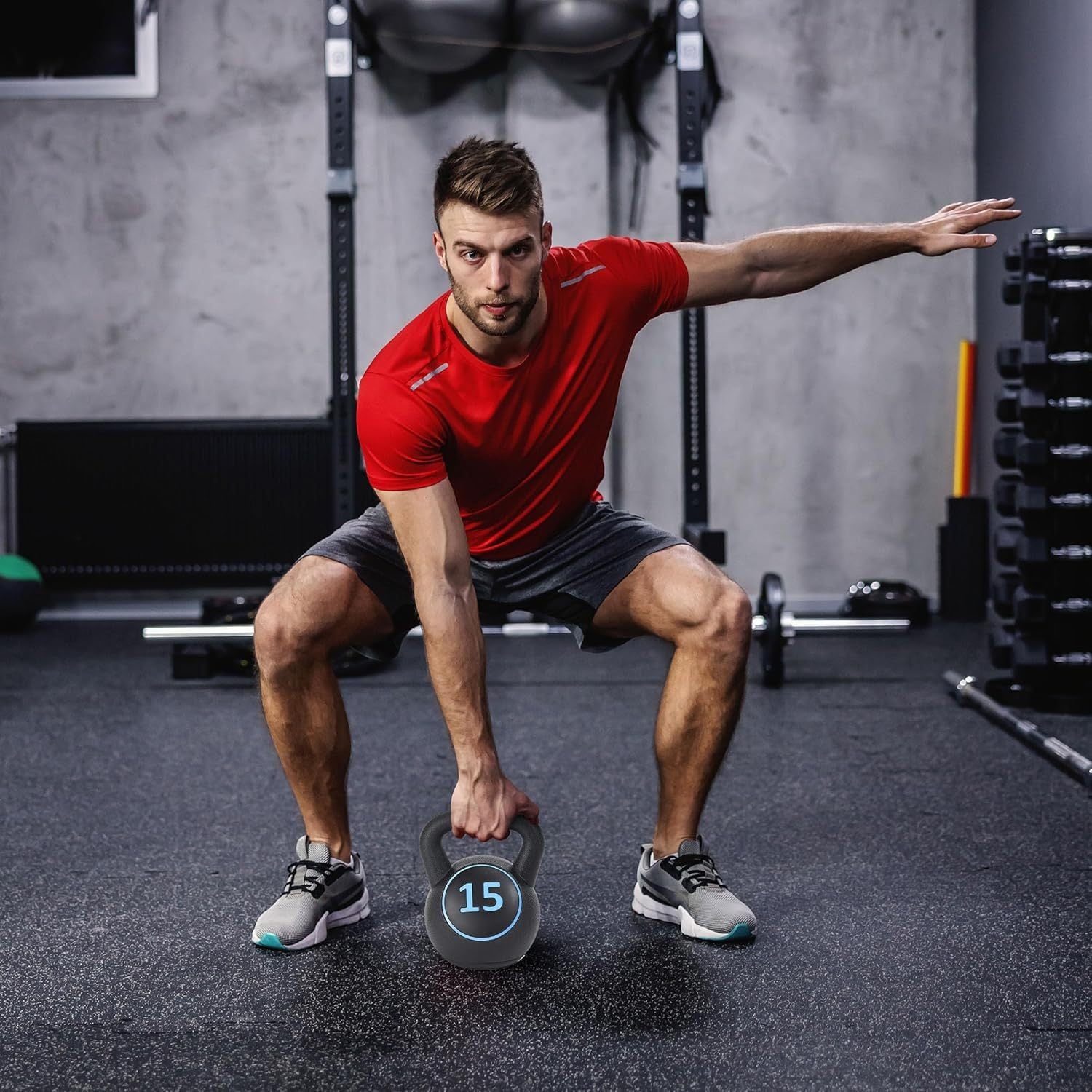 BalanceFrom Wide Grip Kettlebell Exercise Fitness Weight Set, Multiple Sizes