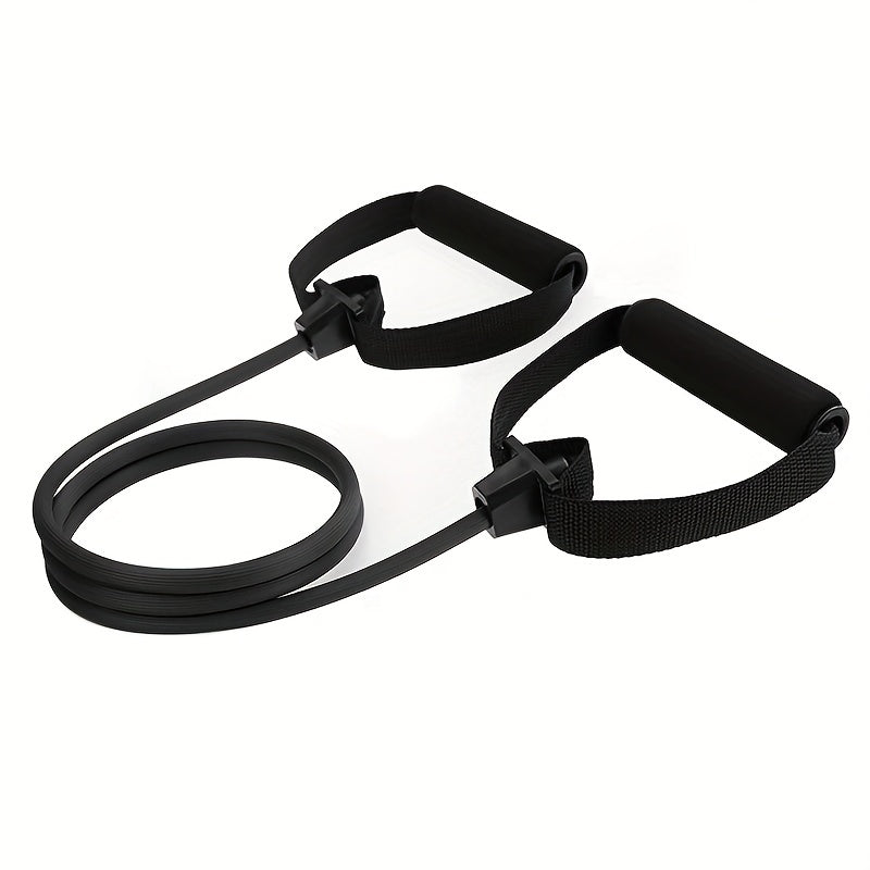 1pc Premium TPE Resistance Band - U-Shaped, Elastic Fitness Rope with Comfort Handles in Red/Green/Black - Ideal for Home Workouts & Strength Training