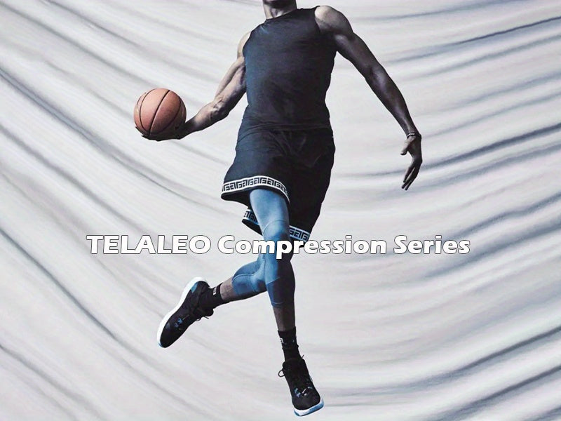 TELALEO 5-Pack Men'S Athletic Compression Shirts - Sleeveless Workout Tank Tops for Running, Basketball & Outdoor Activities, Breathable & Supportive Design, Black, White, Red, Blue, Sports Tank Tops