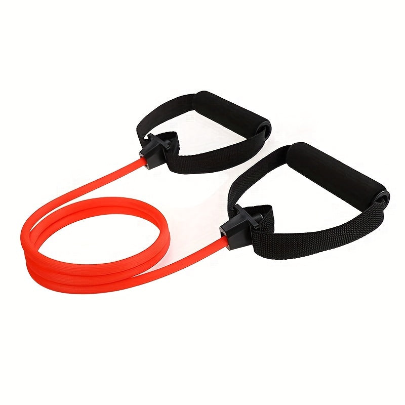 1pc Premium TPE Resistance Band - U-Shaped, Elastic Fitness Rope with Comfort Handles in Red/Green/Black - Ideal for Home Workouts & Strength Training
