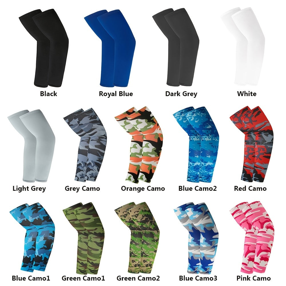 Athletic Arm Sleeves | 2pcs | Durable Material | Washable | Sports | Black with Colorful Patterns | Patterned Sleeve
