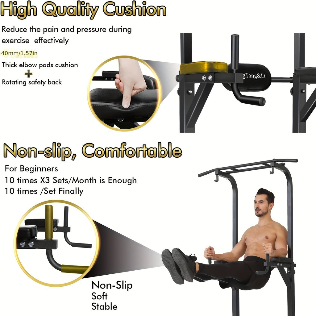 Heavy-Duty Power Tower - Multi-Function Workout Station with Pull Up Bar & Dip Station - Home Gym Equipment for Strength Training, Bodybuilding & Core Exercises - Durable, Space-Saving Design, Easy Assembly